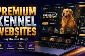design a premium dog breeder, kennel, or pet website