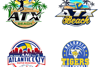 design luxury volleyball logo