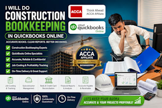 provide construction or contractor bookkeeping using quickbooks online