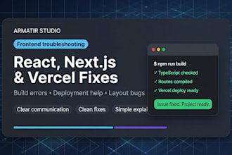 fix your react, java, vercel or website deployment issue