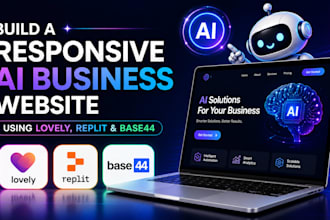 build a responsive ai business website using lovable
