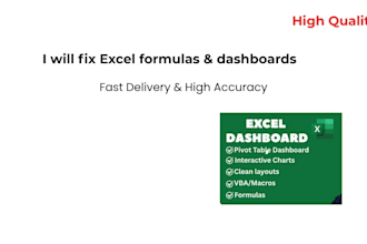 create excel dashboards and reports