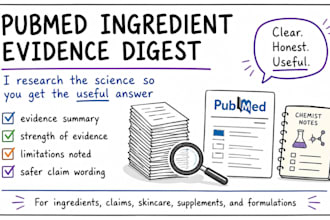 research ingredients and claims using pubmed