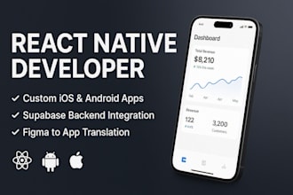 develop professional hybrid mobile app using react native
