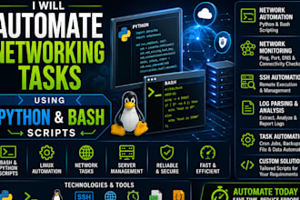 automate networking tasks using python and bash scripts