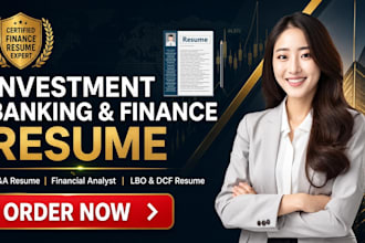 write professional investment banking resume and finance cv for m and a analysts