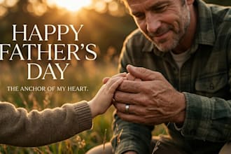 design a custom happy fathers day greeting card or illustration today