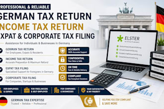 help german tax return, income tax return, expat and corporate tax filing