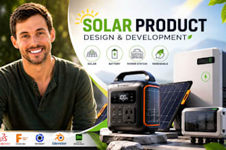 solar product design, battery housing, portable power cad, renewable energy