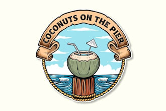 design existing bar and grill party logo