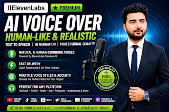 create realistic ai voice using elevenlabs text to speech