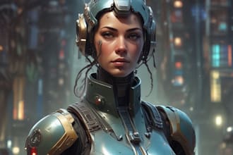 sci fi character illustration or sci fi character