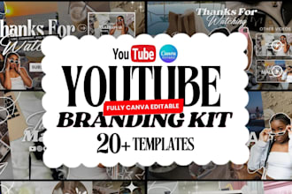 create youtube channel art  branding package,banner design,social media creation