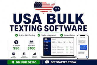 provide compliant bulk SMS and text message software for USA and canada
