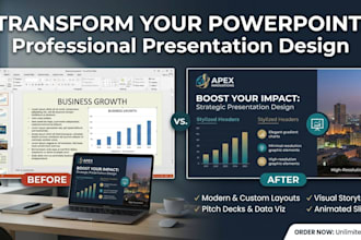 create a stunning power point presentation for your business or project