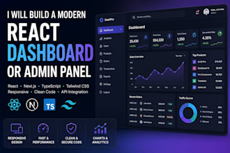build a react admin dashboard or CRM frontend