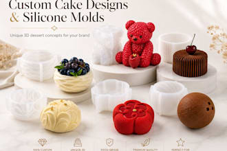 create 3d designs and custom silicone molds for pastry and chocolate