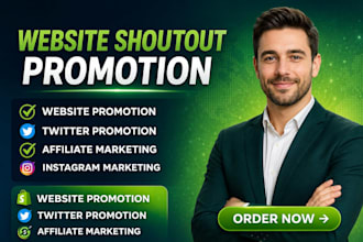 promote shoutout and share your products, website, blog on social media