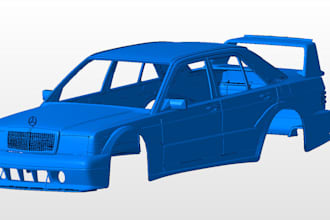 create 3d printable car model, 118 scale car model, rc car body kit for game