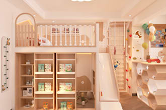 make 3d design for creative kids bunk and treehouse bed