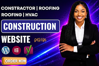 design construction website hvac roofing electrical plumbing contractor website