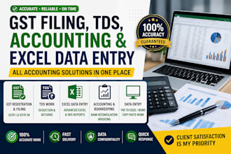 gst registration, gst return filing, tds and bookkeeping
