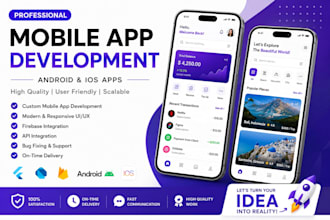 develop mobile app for ios android using flutter react native and ai