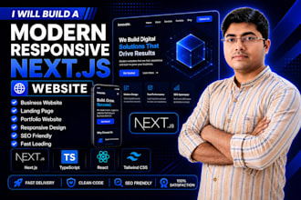 build a modern responsive nextjs website