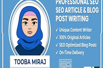 write SEO articles and blog posts