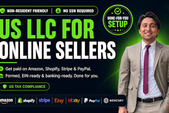 register your US llc for online sellers with ein and bank setup