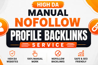 build high da nofollow profile backlinks white hat manual link building