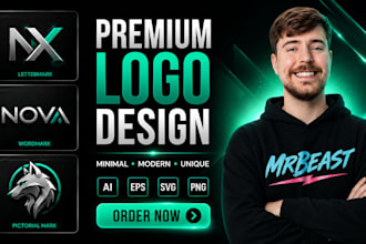 design a unique lettermark, wordmark and pictorial logo