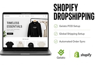 setup shopify dropshipping store via gelato pod winning products dropship store