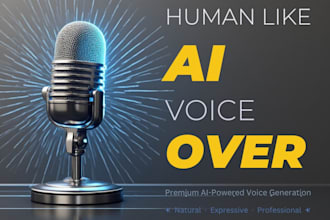 create a natural ai voiceover for your audiobook, video or podcast in 24