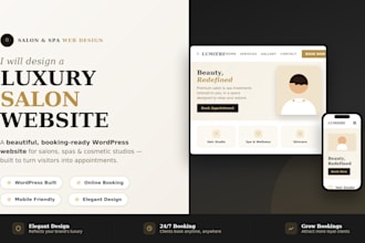design a salon, spa, or beauty website with appointment booking system