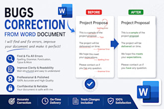 fix bugs, errors, and formatting issues in word, excel, and PDF