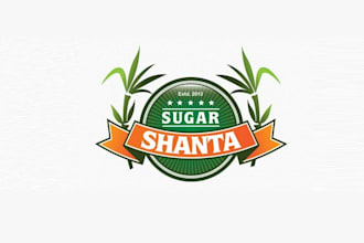 design custom shanta sugar brand logo
