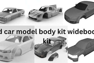 custom car parts rc 3d car model body kit widebody kit automotive cad 3d print