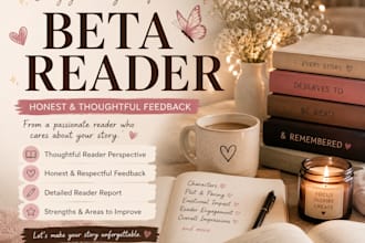 beta read your book and provide honest feedback