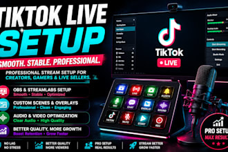 setup obs for tiktok live streaming with professional creator setup