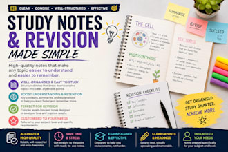 create structured revision notes and educational summaries