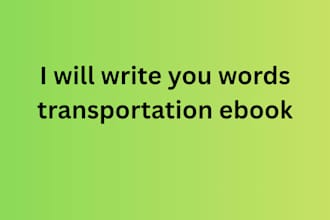 create a professional transportation and logistics ebook
