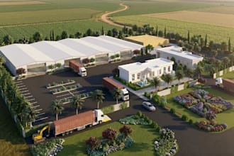 repurpose abandoned factories to mixed use complex, 3d community revitalization