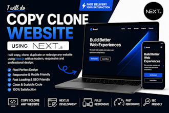 do copy clone website develop nextjs website
