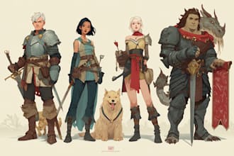 draw custom dnd party characters for dnd and pathfinder