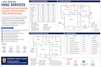 provide hvac cooling load calculation exhaust system layout ventilation building
