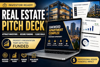 create real estate investor pitch deck property presentation funding slides