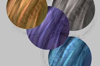 create unique abstract canva elements and textures in png