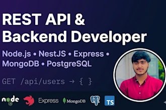 develop a rest api and backend with node js and mongodb