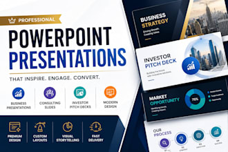 design investor pitch decks and corporate presentations